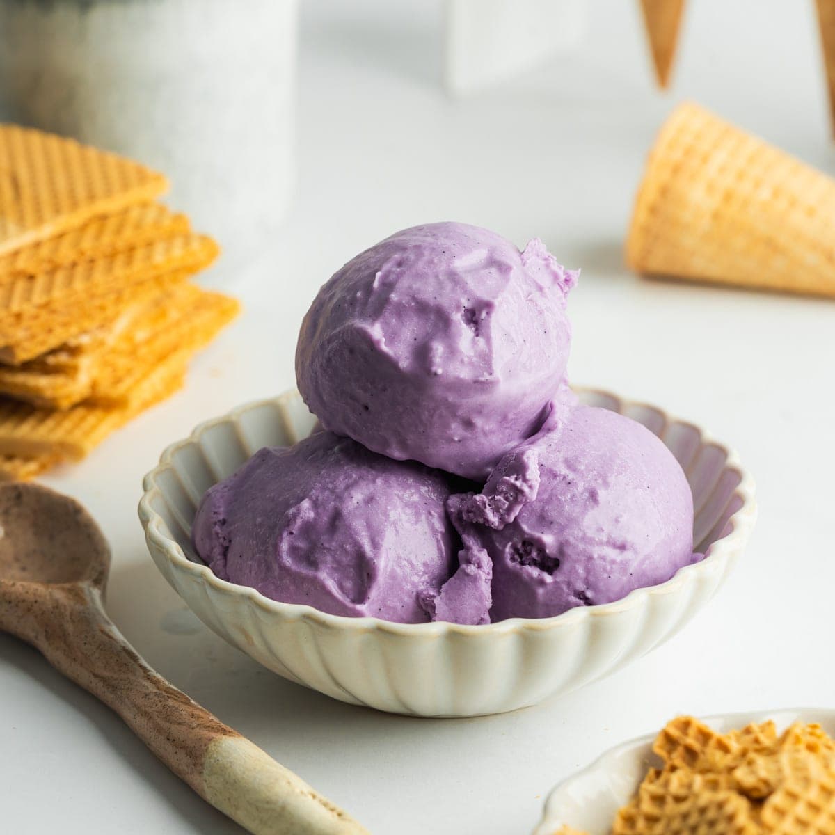 Glace ube crémeuse